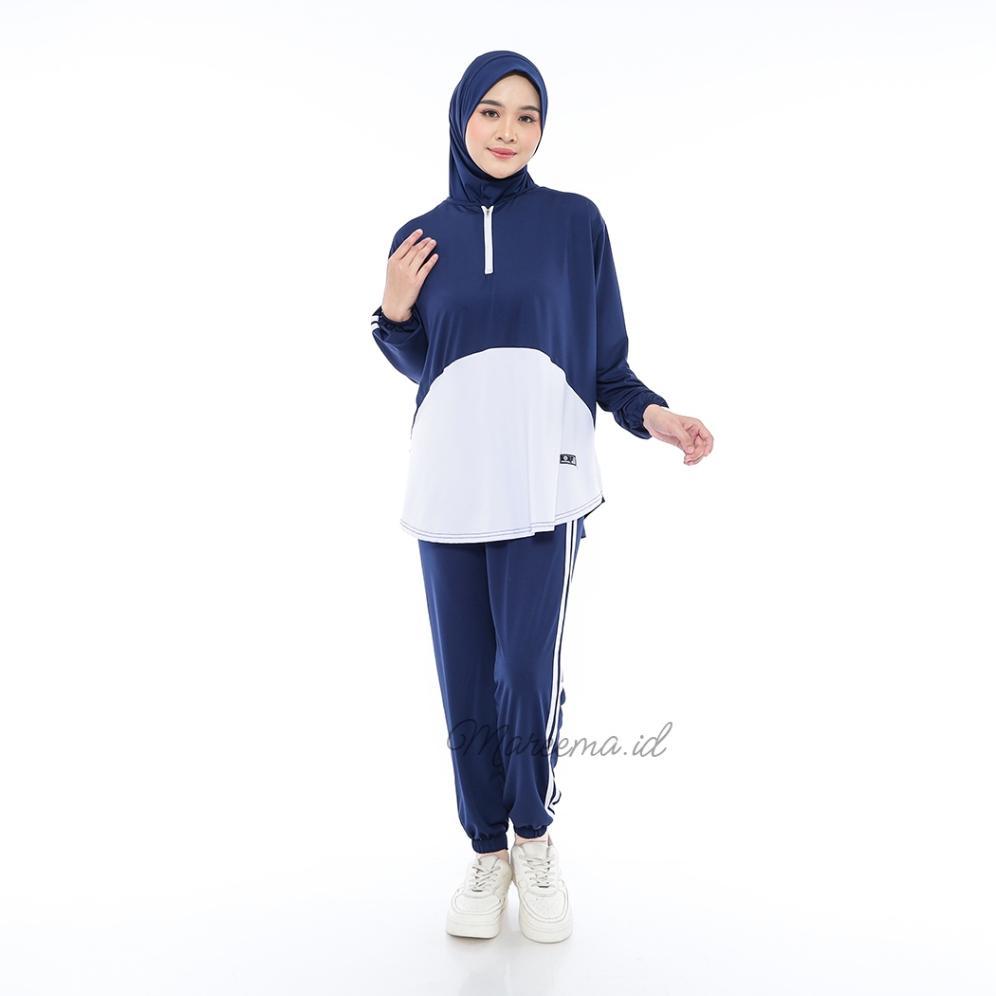 PREMIUM Setelan Olahraga Wanita Plus Hijab Muslim Terbaru Baju Sport Senam Lari Zumba Bersepeda Rena