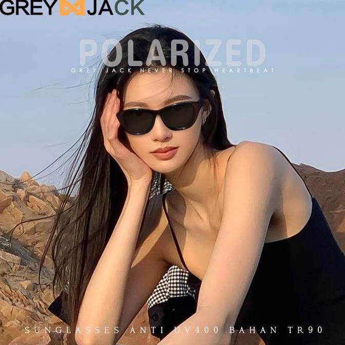 ORIZA Grey Jack Kacamata Hitam Sunglasses Polarized Anti Silau UV400 Model Cat Eye Bahan TR90 Kokoh 