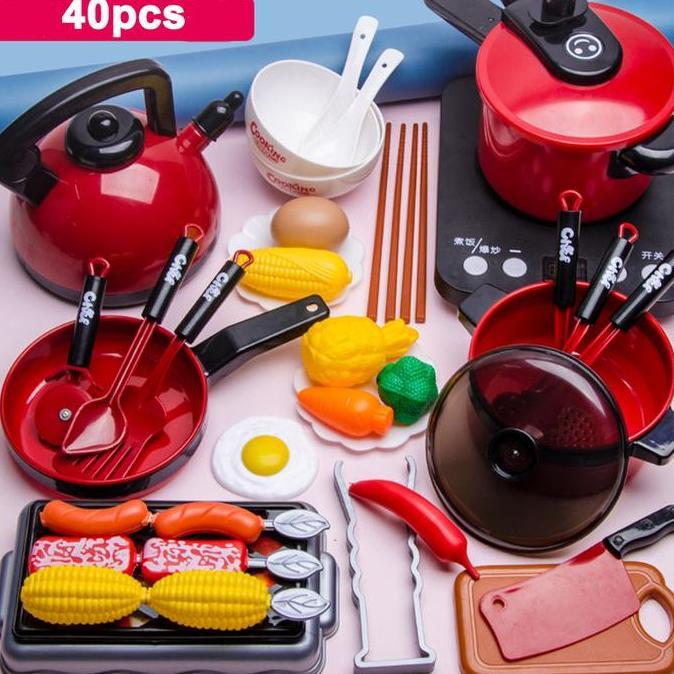 OCARA Mainan Dapur Anak Kitchen Set Masak masakan mainan dapur Cooking Set Mainan Anak Perempuan mai