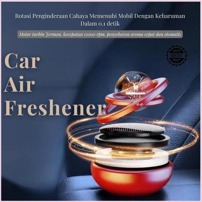 OCARA [KZF] Parfum Mobil Tahan Lama / Pewangi  Car  Energi Matahari Bisa Berputar Bola Krystal Termu