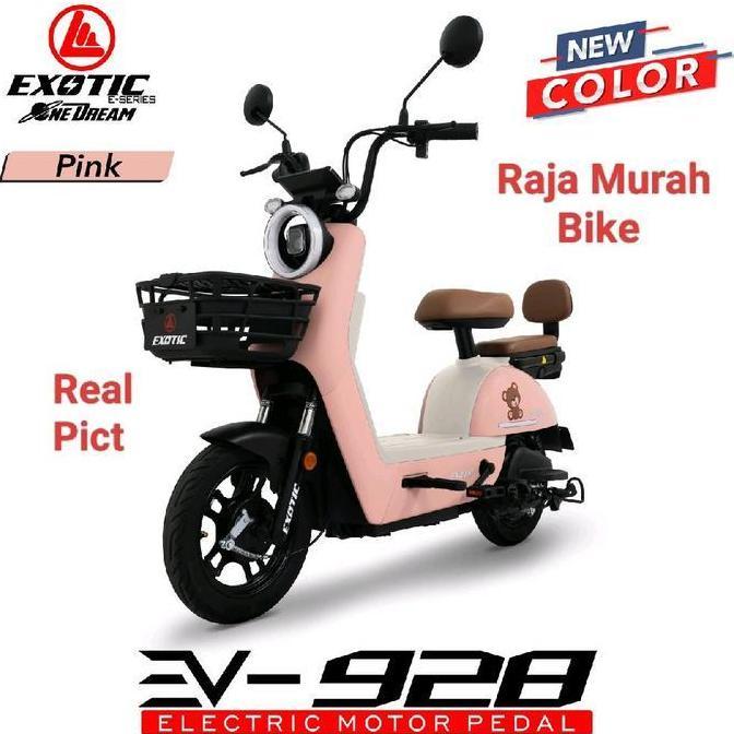 Sepeda Listrik E Bike Exotic Ev-928 Terbaru Garansi Resmi By Pacific Sepeda Listrik Exotic 928 - Pin