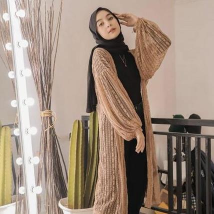 Outer Panjang Jasmine Cardigan Lace Busana Pantai [911]