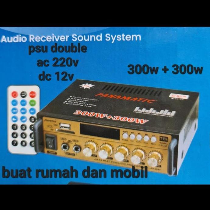 POWER + TONE KONTROL + KIT MP3 PLAYER BLUETOOTH BT MIC ECHO KARAOKE 300W + 300W CONTROL BLUETOOT PEN