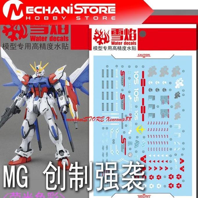SNOW FLAME Decal MG-100 MG Build Strike Full Package - Water Decal Flaming Snow Studio