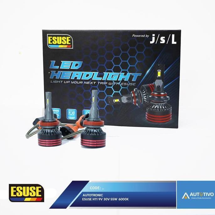 Autotronic Esuse Led Super Bright Lampu Mobil H11 55Watt Terbatas