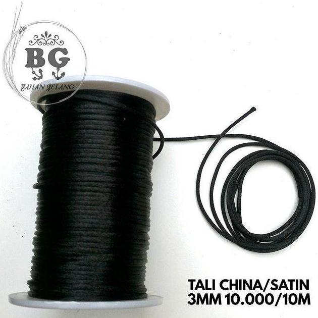 Tali China/ Tali satin Hitam