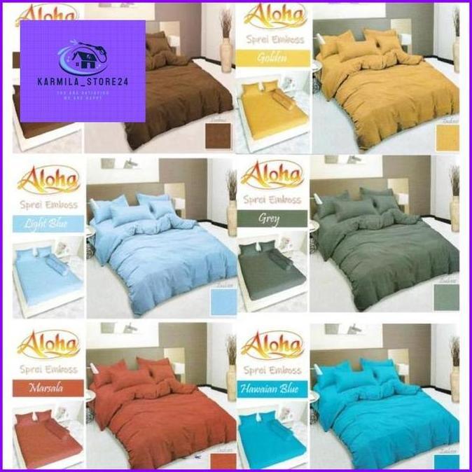 Sprei Polos / Emboss Aloha single 120x200