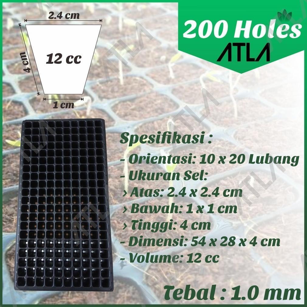 Bisa Cod Tray Semai 200 Lubang Traypot Pot Bibit Biji Tray Nampan Hidroponik ><