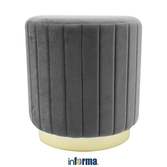 Informa Wilshire Bangku - Hijau Khaki Pijakan Kaki Tempat Duduk Kursi Kecil Bangku Bulat Ottoman