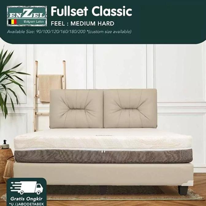 Enzel - Full Set Kasur Full Latex Classic Medium Hard Uk 90X200