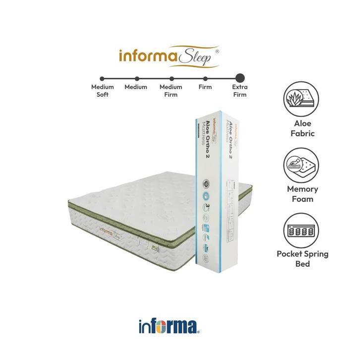 Informa Sleep 120X200X30 Cm Aloe Ortho I I Kasur Spring Pocket In Box Matras Alas Tidur Dipan Tempat