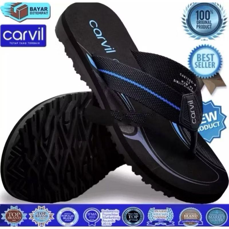 sandal carvil pria dewasa anti slip tersedia uk 37-43