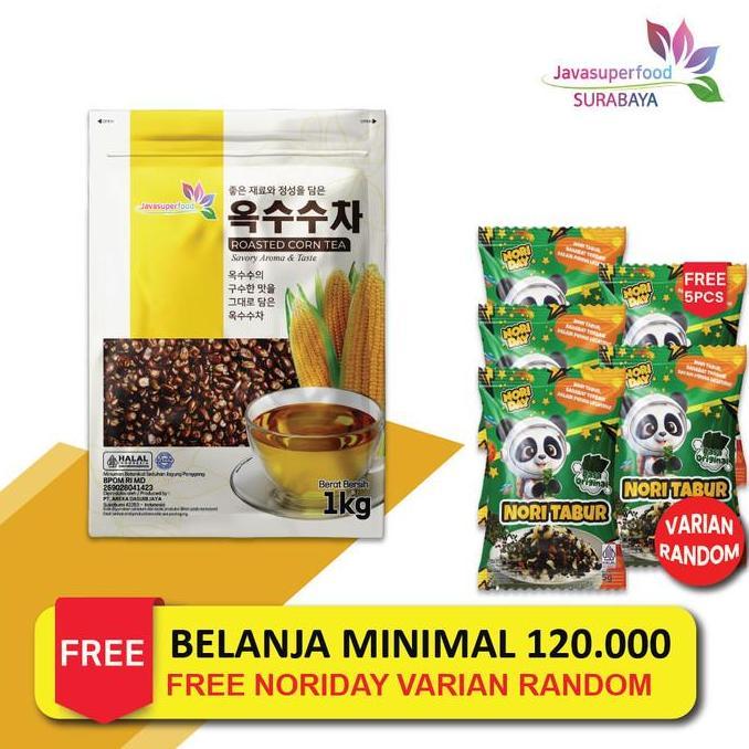 Teh Biji Jagung Panggang Korea Utuh 1kg Lokal / Roasted Corn Seeds 1Kg