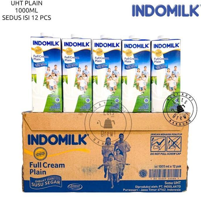 Susu UHT Indomilk Full cream Plain 1000ml