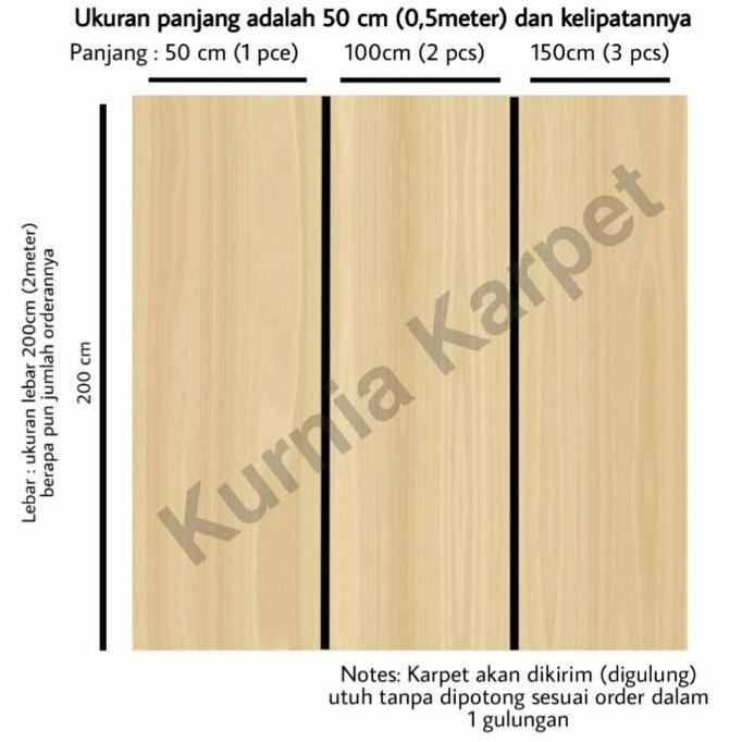 Karpet lantai Vinyl Korea1/2 METER (Lebar 2 meter x 50 cm) tebal 0.5mm