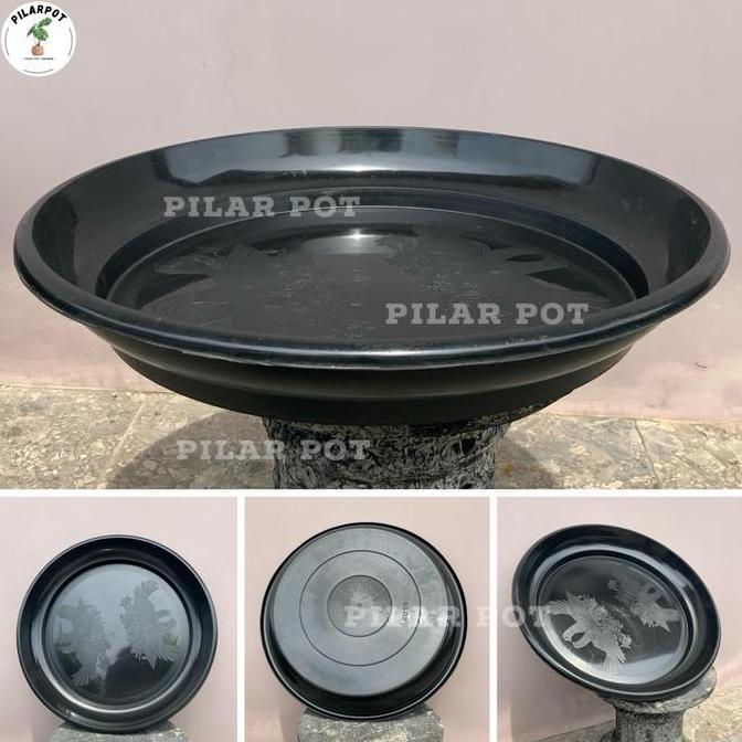 Grdwill- Tatakan Alas Pot Bunga 60 Hitam 49Cm Untuk Pot 60Cm - Tatakan Jumbo