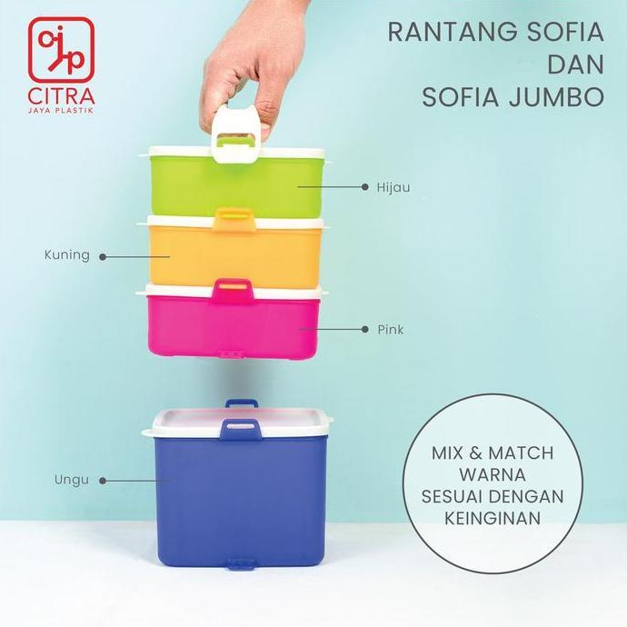 Saveme- Rantang Plastik Susun 4 Locking System Ukuran Jumbo Rantang Bekal