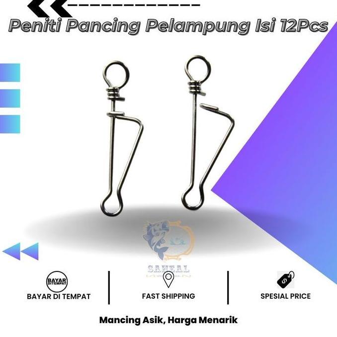 Peniti Pancing Pelampung 1 Bungkus Isi 12Pcs Allshop