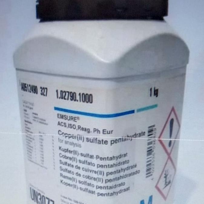 Cooper (Ll) Sulfate/ Tembaga (Ll) Sulfat Pentahidrat Cuso4 Merck 250 G Kualitas Terbaik Harga Termur