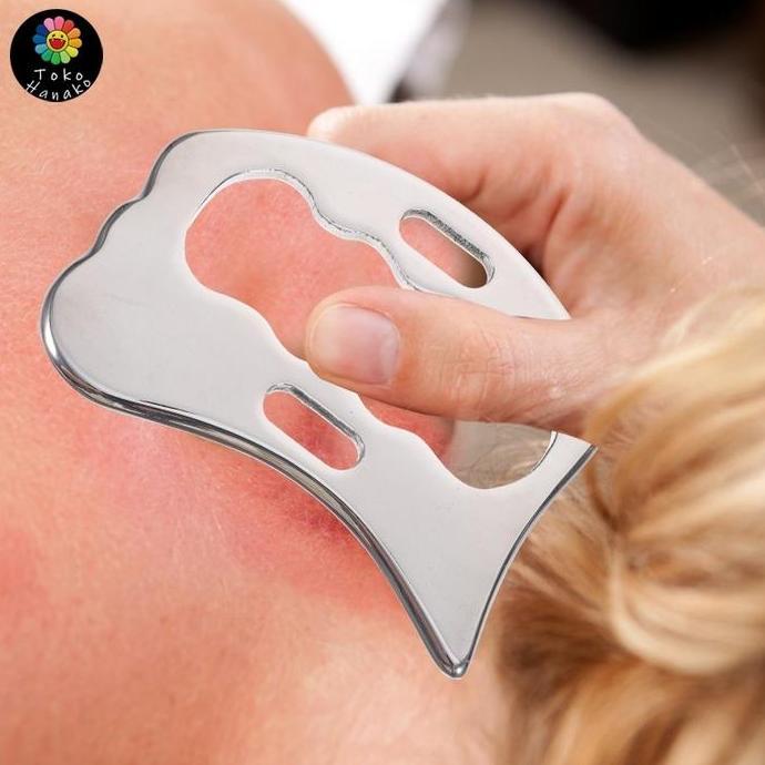 XALARA Alat Guasha Stainless Steel Alat Guasha Stainless Steel Muscle Scraper Alat Pijat Stainless S