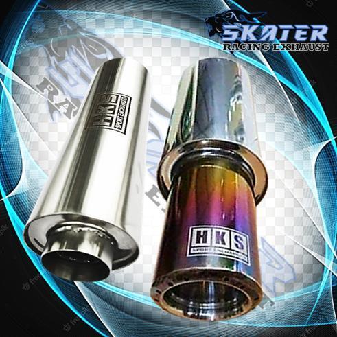 Knalpot Mobil Racing Fullset Muffler Dan Resonator Hks Gronel Rainbow Untuk Mobil Matic Dan Manual O