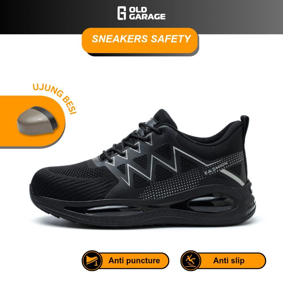 TERBARU Sepatu Safety Sport Sneakers Safety Pria Ujung Besi 9231