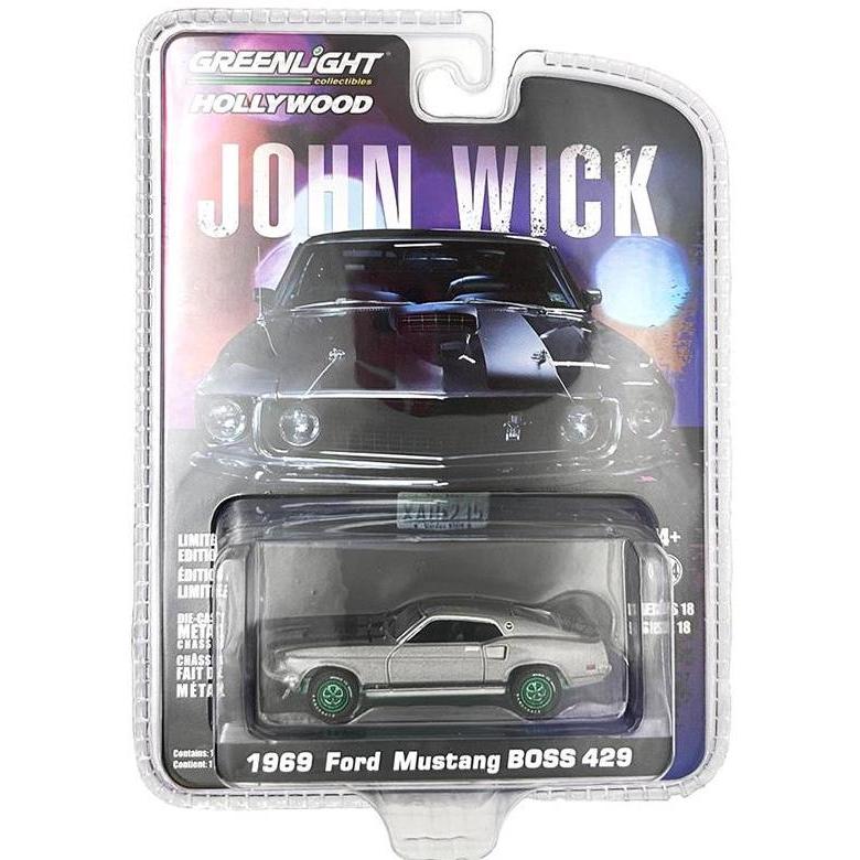 Promo 44780 E - GREENLIGHT 1969 Ford Mustang BOSS 429 - John Wick (2014) SPECIAL GREEN MACHINE VARIA