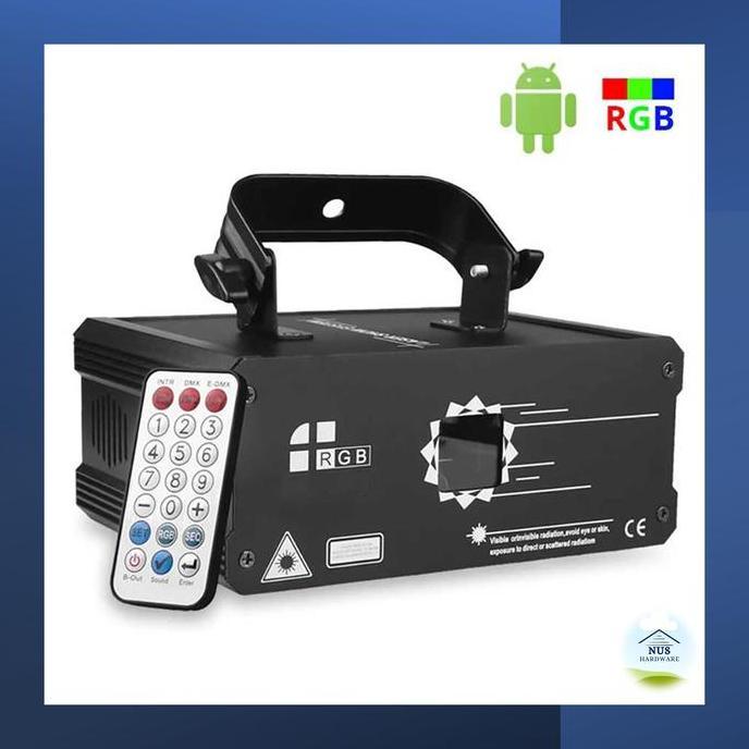 CIZARY Alien Lampu Proyektor Disco RGB Animation Laser Bluetooth DMX 512