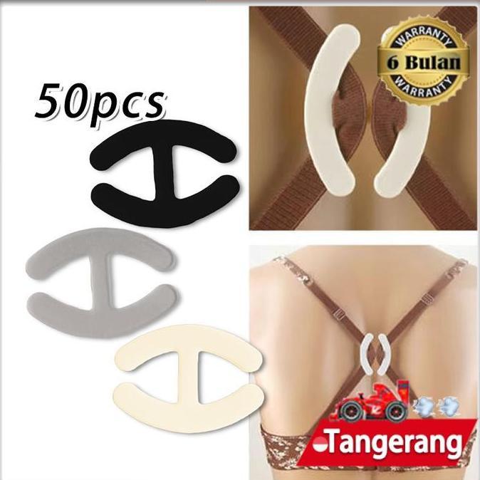 XALARA 50pcs Pengait Tali Bra / Plastic Buckle Back Shaper BH / Kait Pengait Plastik