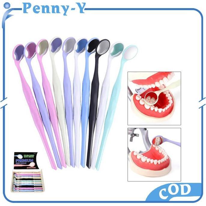 DOVLAND 10pcs/Box Kaca Mulut Anti Fog Dental Kaca Mulut Front Surface Alat Untuk Cek Dalam Mulut