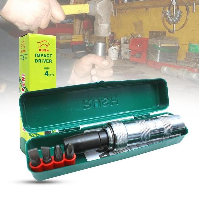 RUSH OBENG KETOK SET 5PCS MATA OBENG TERBAIK Bisa COD obeng  getok ready