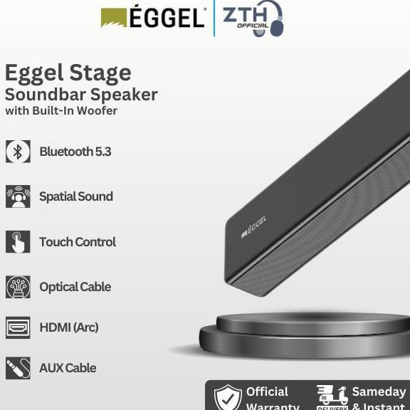 Eggel Stage SoundBar Sound Bar with Built-In Woofer