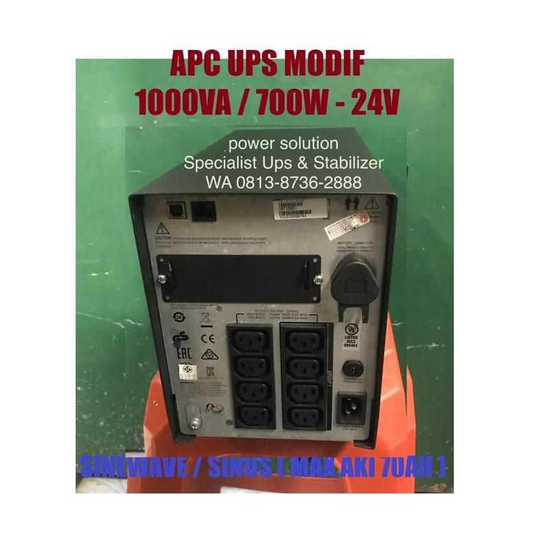 APC UPS MODIF 1000VA / 700W - 24V MAX AKI 70AH SINEWAVE / SINUS