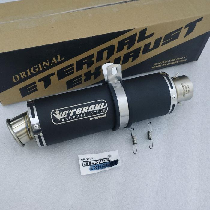 Silincer Knalpot Racing Inlet 50 Ngebas Adem Eternal Exhaust Original Eternal Exhaust Blackdoff Orig