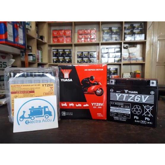 Promo Aki Motor suzuki Satria Fu YTZ6V Yuasa Accu kering Original Ori Diskon