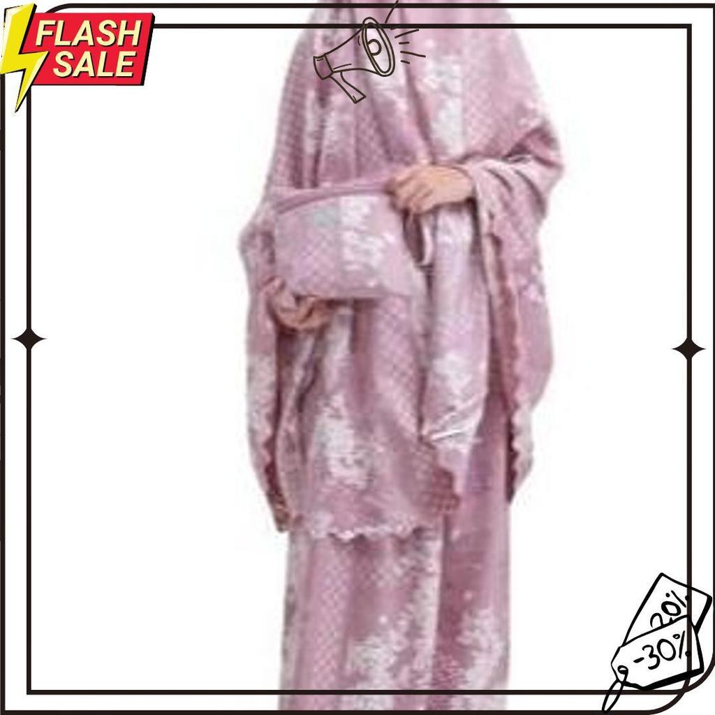 Mukena Dewasa  Traveling Maxmara Flower Satin Silky 2 In 1 Termurah