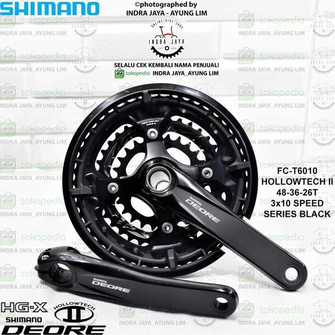 SHIMANO DEORE - FC-T6010 - Trekking Crankset - 3x10-speed 48-36-26T
