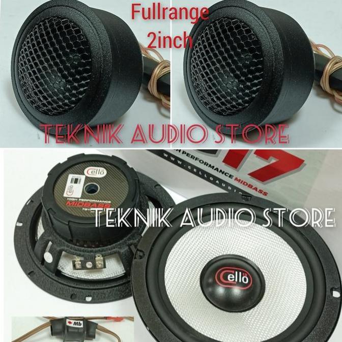 Speaker Midbass Cello TG17 Plus Crossover dan Fullrange 2inch
