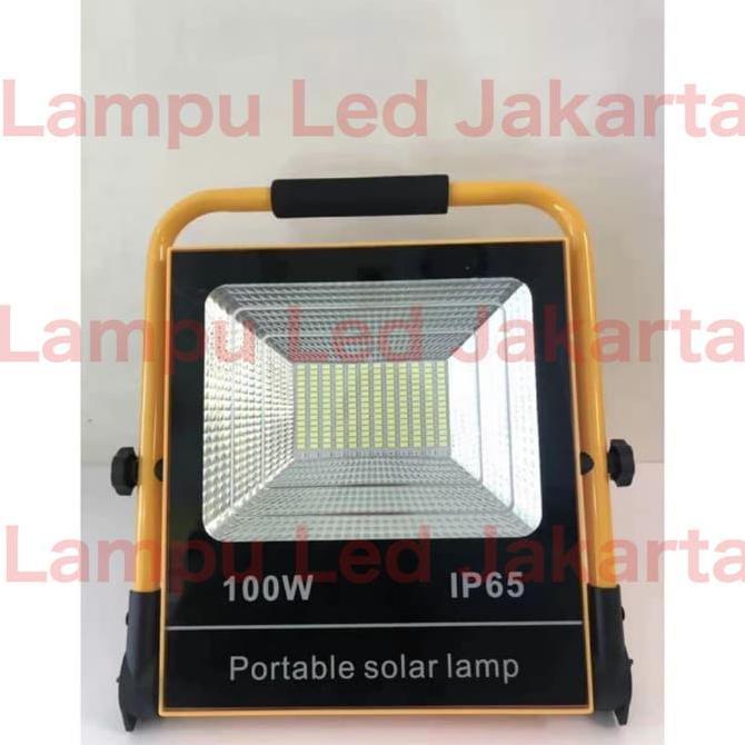 Portable solar lamp 100watt. Portabel lampu 100w charge USB. Portable original