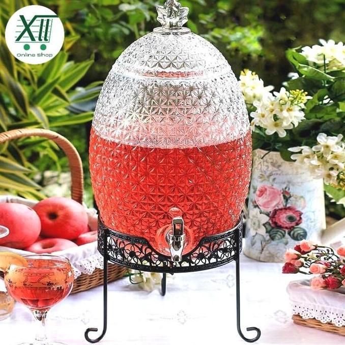 NEW VICENZA SH~151217B Pineaplle Glass Jar 10 Liter Dispenser Kaca NANAS