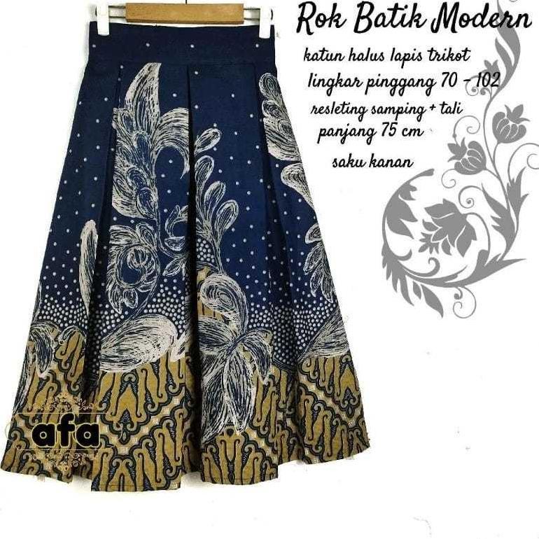 new deals rok batik modern lapis trikot / rok batik 7/8 / bawahan batik