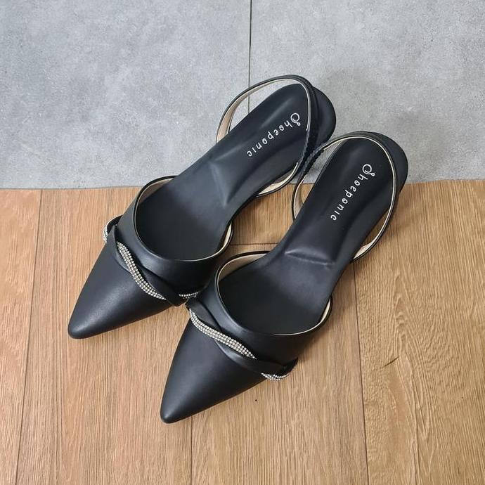 DV235 - - Shoeponic - Sandal Hak Tinggi - Hak 3 cm - SPN Heel Tali Mules - Sendal Dewasa Perempuan