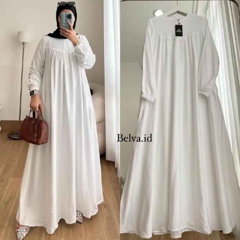Grosir Gamis Fuji Ld 150,140,130 Cm Gamis  Polos Jumbo Rayon Twill//Dress Muslim Wanita Lebaran Big 