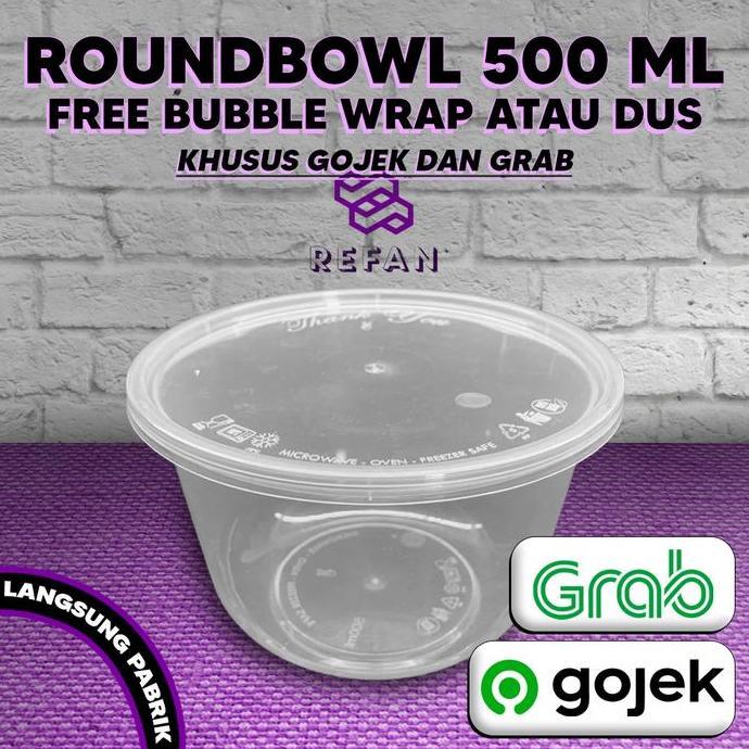 Thinwall Mangkok Bulat 500 Ml Mangkok - Thinwall Roundbowl 500Ml