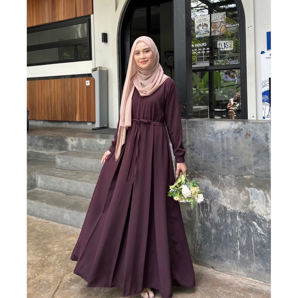 BESTPROMO ELMIZA - RAHAYU DRESS BAHAN PREMIUM WOLLYCREPE DRESS WANITA REMAJA TERBARU ELEGAN