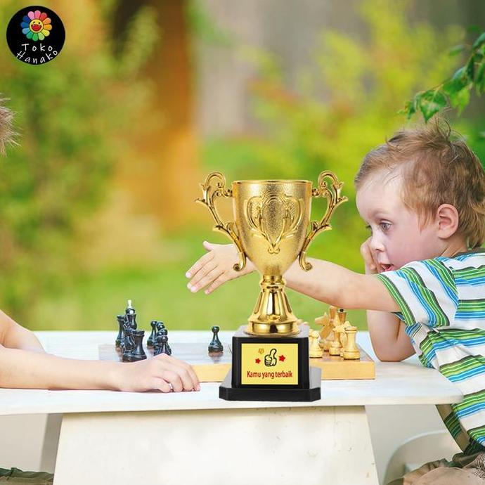 NOXAZA Trofi Emas Trofi Plastik Trofi Emas Mini Trofi Pertandingan Plastik Trofi Anak-Anak  Peraga H