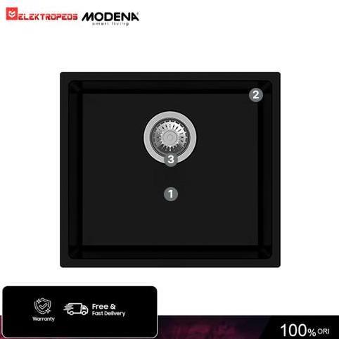 Modena Ks9110Flm Sink Dapur Maggiore Granite Hitam