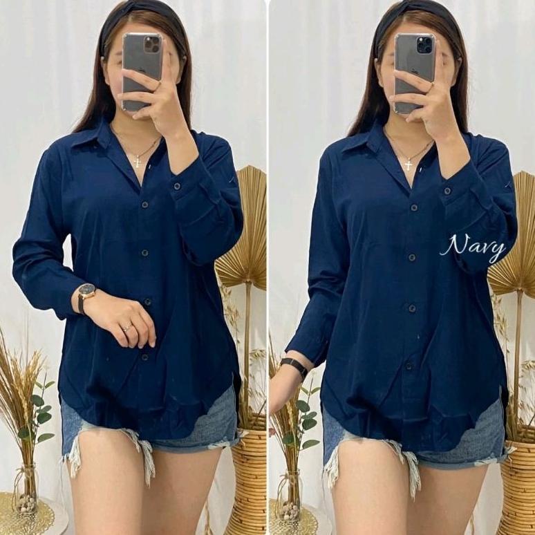 Unik Kemeja Rayon Wanita / Kemeja Polos Cewek / Kemeja Polos Kantor / Kemeja Rayon Twill / Kemeja Po