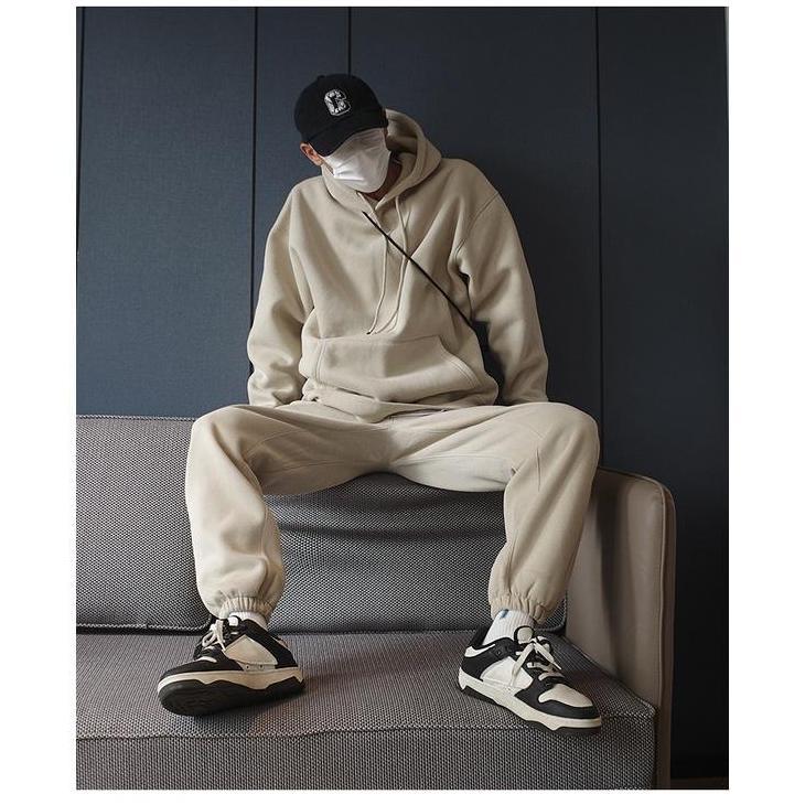 Flash Sale One Set Setelan Hoodie Joger Polos M-5Xl Up Jumbo Bigsize Jaket Fleece Korean Style Wanit