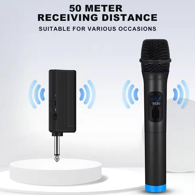 Mic Karoke Wireless Microphone Mikrofon Karaoke MC Wawancara Masjid terlaris